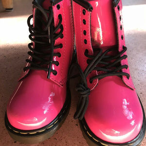 Dr. Martens Toddler Brooklee Hot Pink Boots - 10US